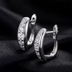 Graduated Moissanite Huggie Hoops – image 6