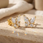 Butterfly Moissanite Stud Earrings 6 view