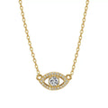 Evil Eye Moissanite Pendant Necklace gold view