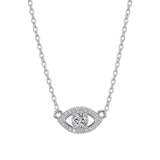 Evil Eye Moissanite Pendant Necklace