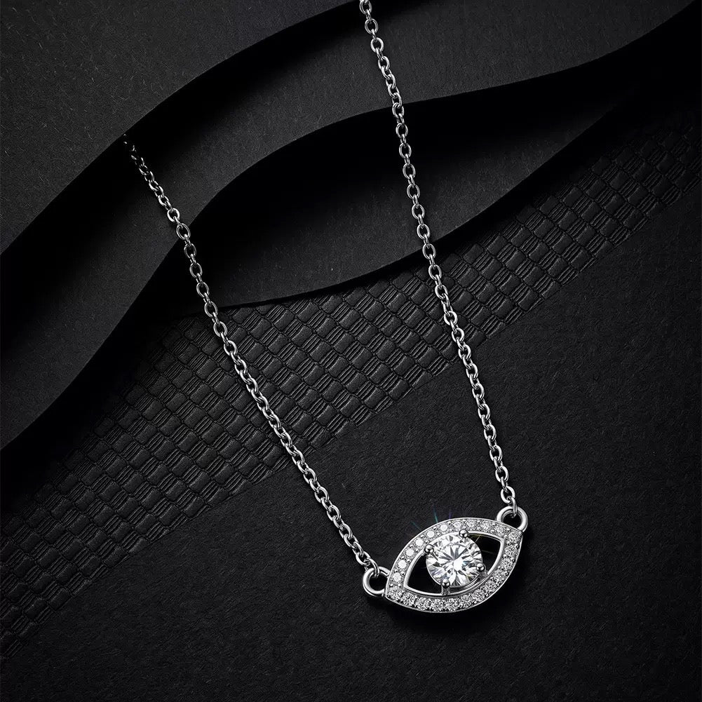 Evil Eye Moissanite Pendant Necklace 6 view