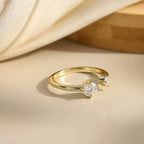 Two-Stone Moissanite Open Ring 5 view