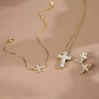 Cross Moissanite Chain Bracelet 5 view