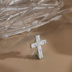 Cross Moissanite Pendant Necklace 5 view