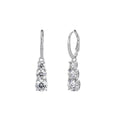 Three-Stone Moissanite Drop Earrings