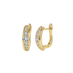 Graduated Moissanite Huggie Hoops