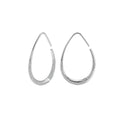 Pavé Teardrop Open Hoop Earrings