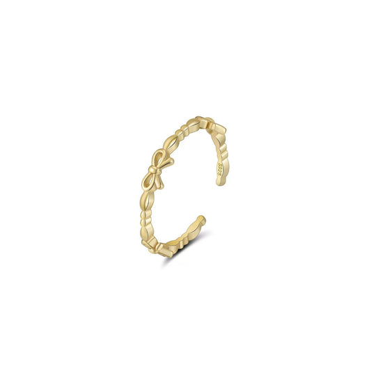 Petite Ribbon Twist Adjustable Ring