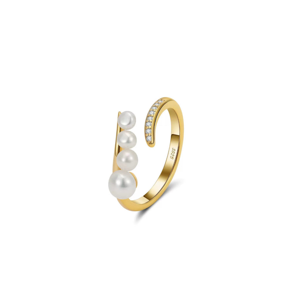 Grace Arc – Pearl Curve Open Ring