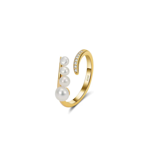 Grace Arc – Pearl Curve Open Ring