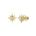 Starlight Spark – Petite Pearl & Vermeil North Star Stud Earrings
