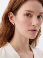 Round Moissanite Huggie Hoop Earrings