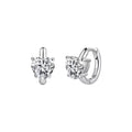 Round Moissanite Huggie Hoop Earrings