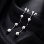 Pear Light Shell Pearl Drop Earrings