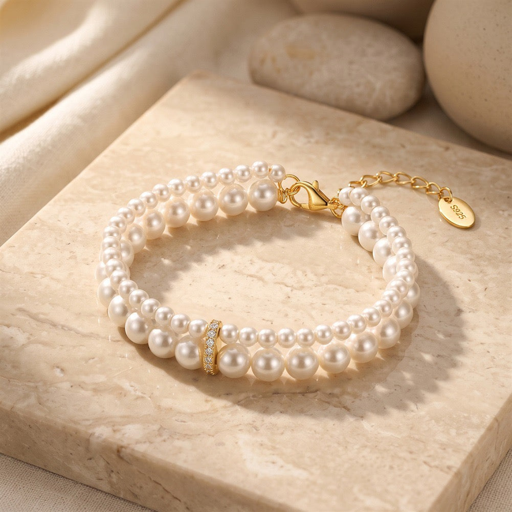 Pearl Duet Layered Bracelet
