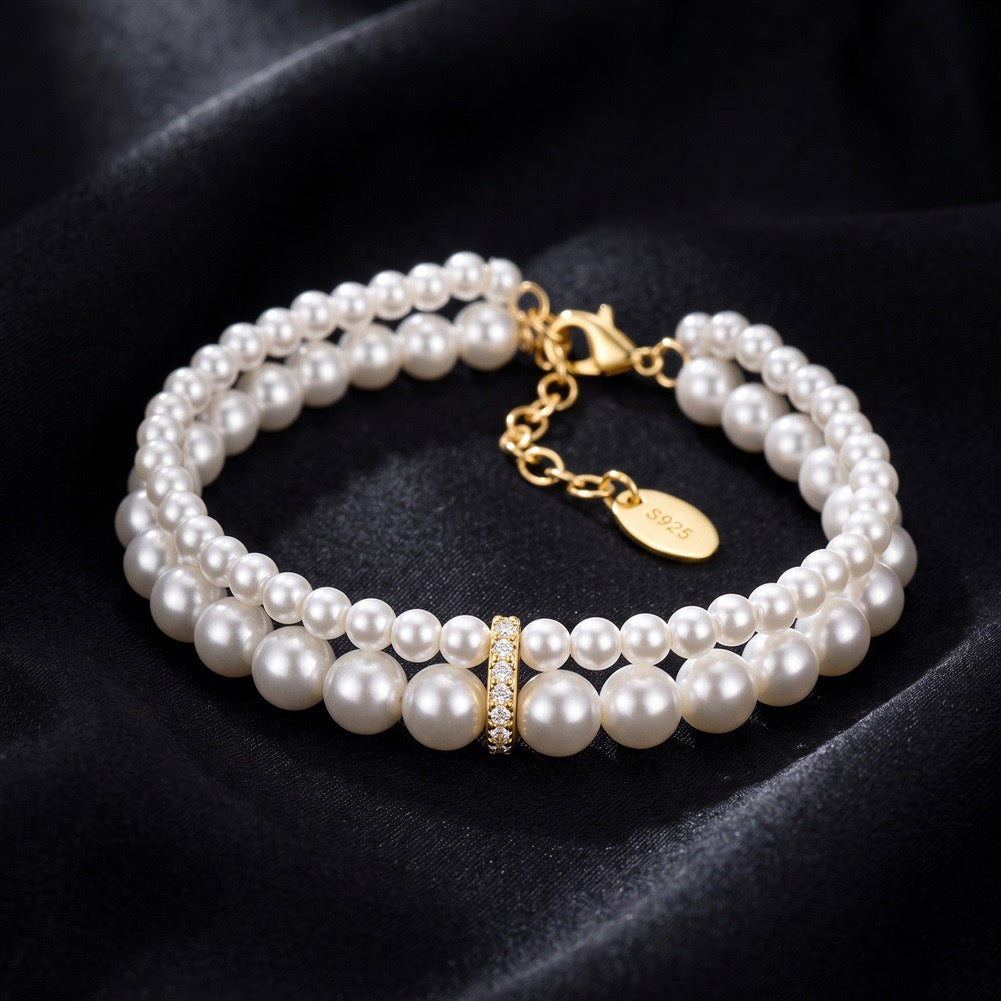 Pearl Duet Layered Bracelet