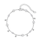 Dancing Pearl Charm Bracelet on white background