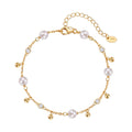 Dancing Pearl Charm Bracelet on white background