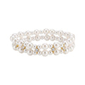 Pearl Harmony Wrap Bracelet on white background