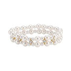 Pearl Harmony Wrap Bracelet on white background