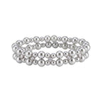 Pearl Harmony Wrap Bracelet on white background