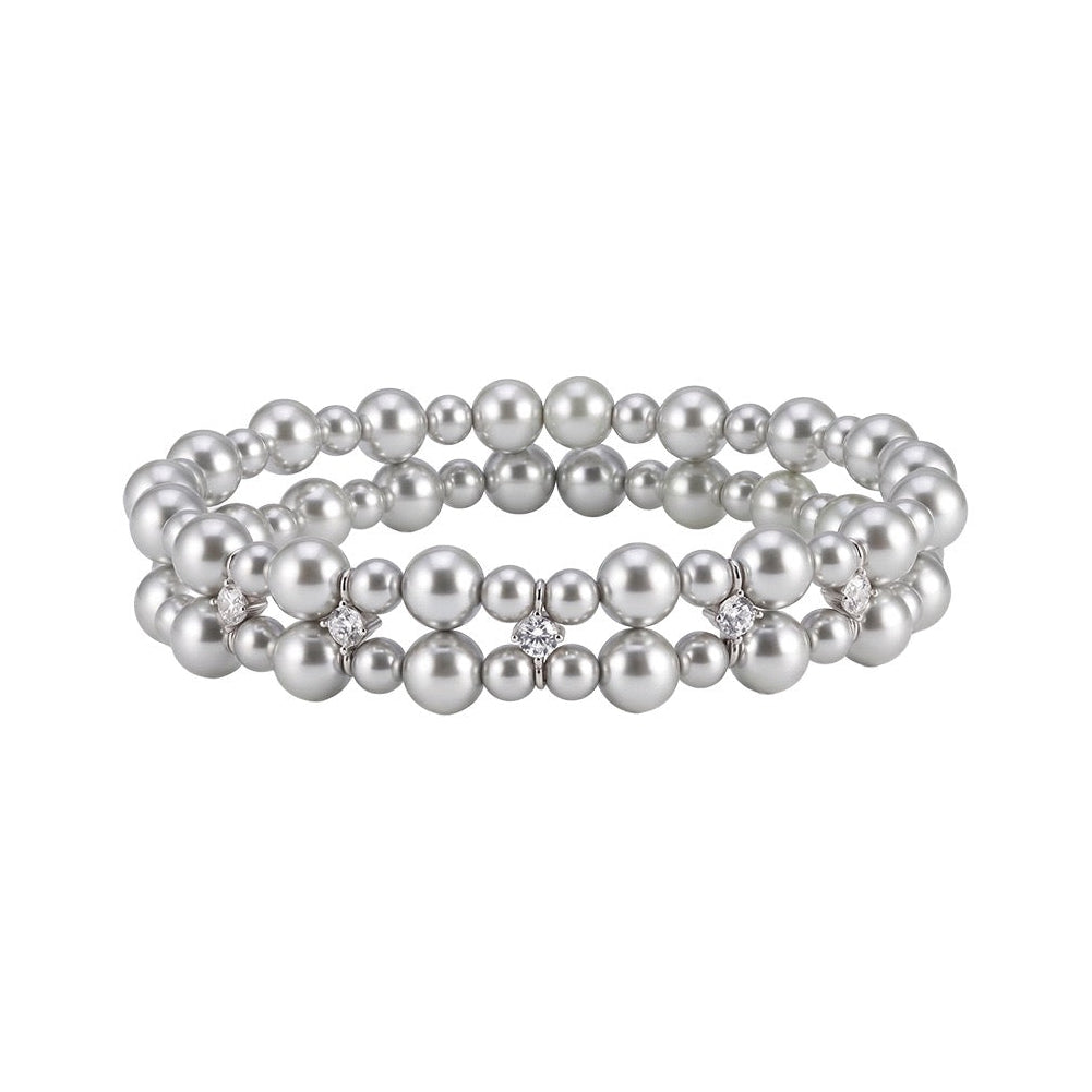 Pearl Harmony Wrap Bracelet on white background