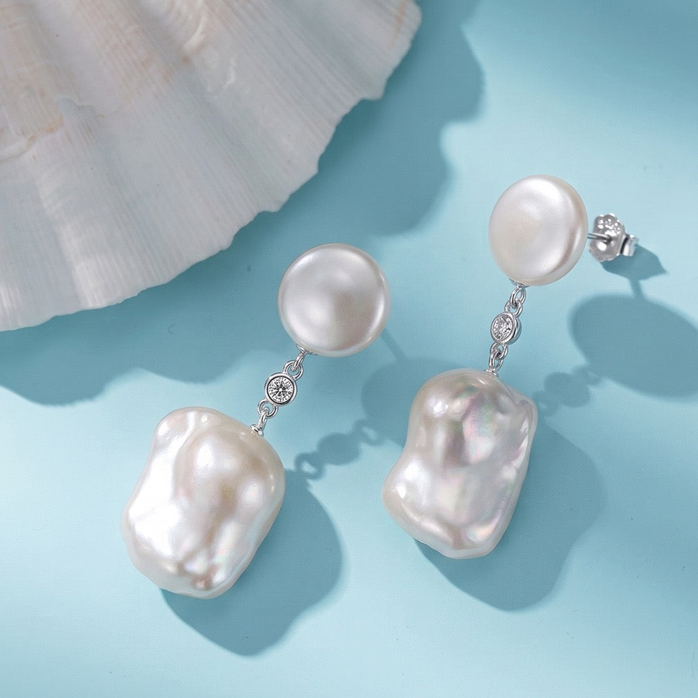 Pearl Reverie Baroque Drop Earrings