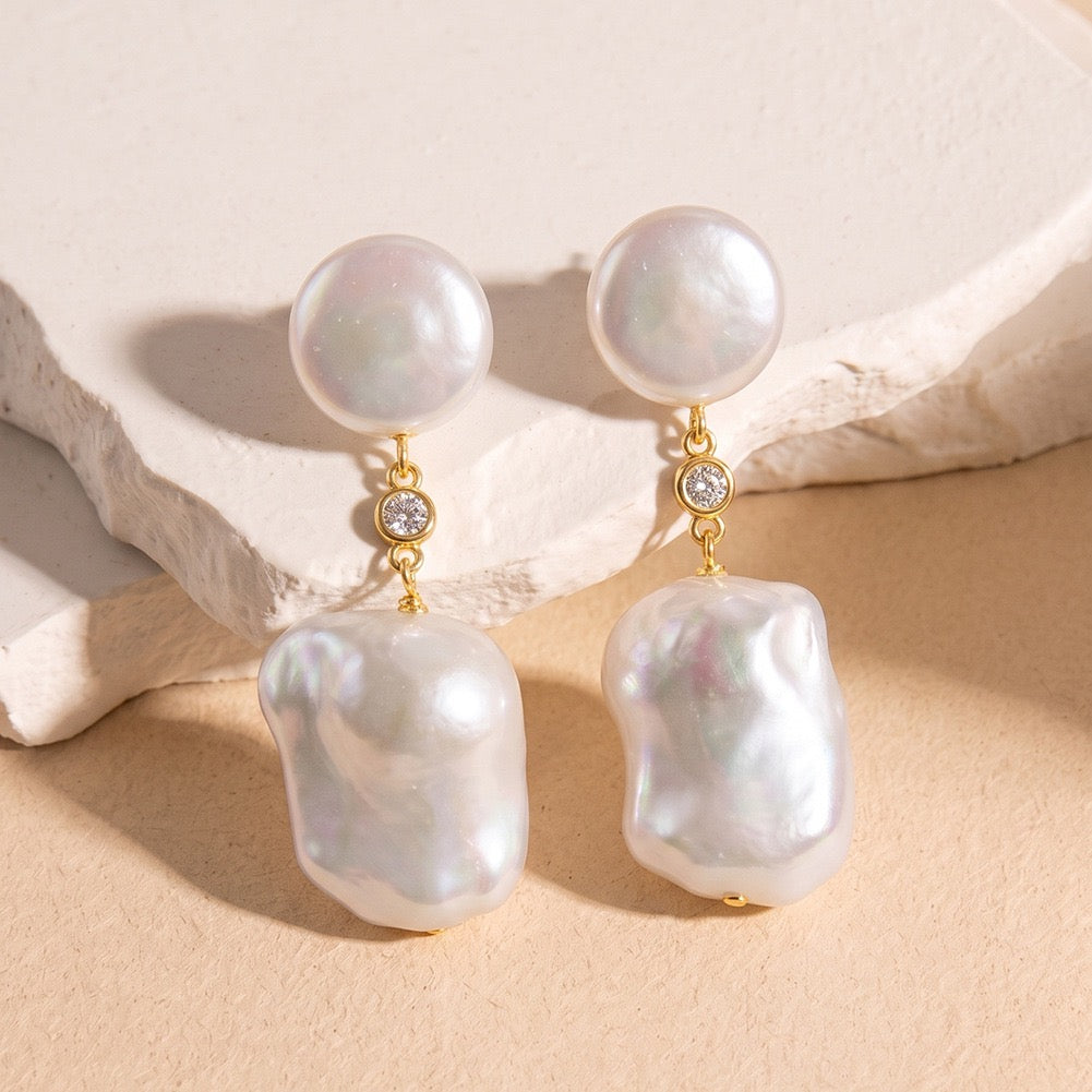 Pearl Reverie Baroque Drop Earrings