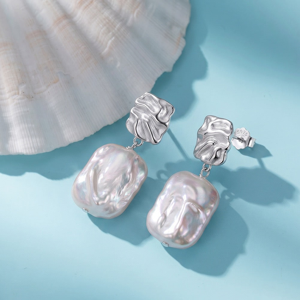 Molten Muse Baroque Pearl Earrings