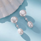 Pearl Poise Double Drop Earrings