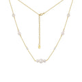 Pearl Constellation Layered Necklace on white background
