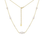 Pearl Constellation Layered Necklace on white background