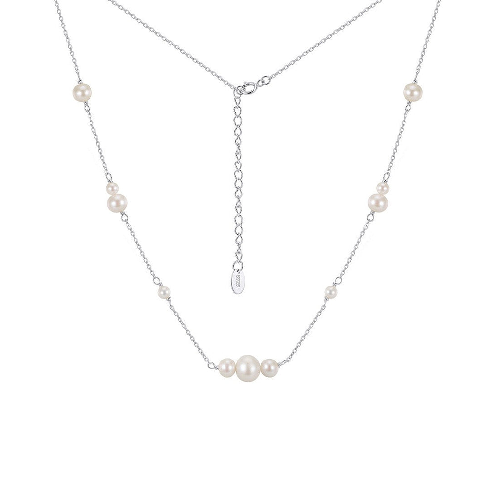 Pearl Constellation Layered Necklace on white background