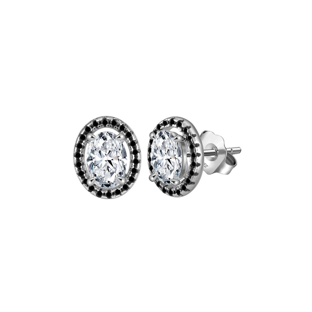 Noir Halo Stud Earrings