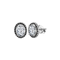 Noir Halo Stud Earrings