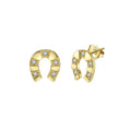 Eternal Chic – Horseshoe Diamond Stud Earrings
