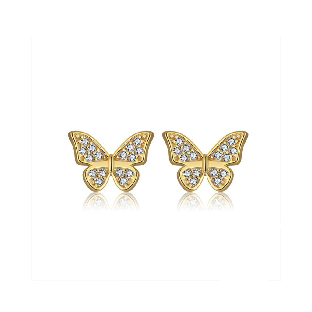 Celeste Butterfly – Gold Vermeil Stud Earrings
