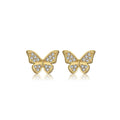 Celeste Butterfly – Gold Vermeil Stud Earrings