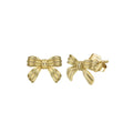 Luna Bow – Gold Vermeil Ribbon Stud Earrings