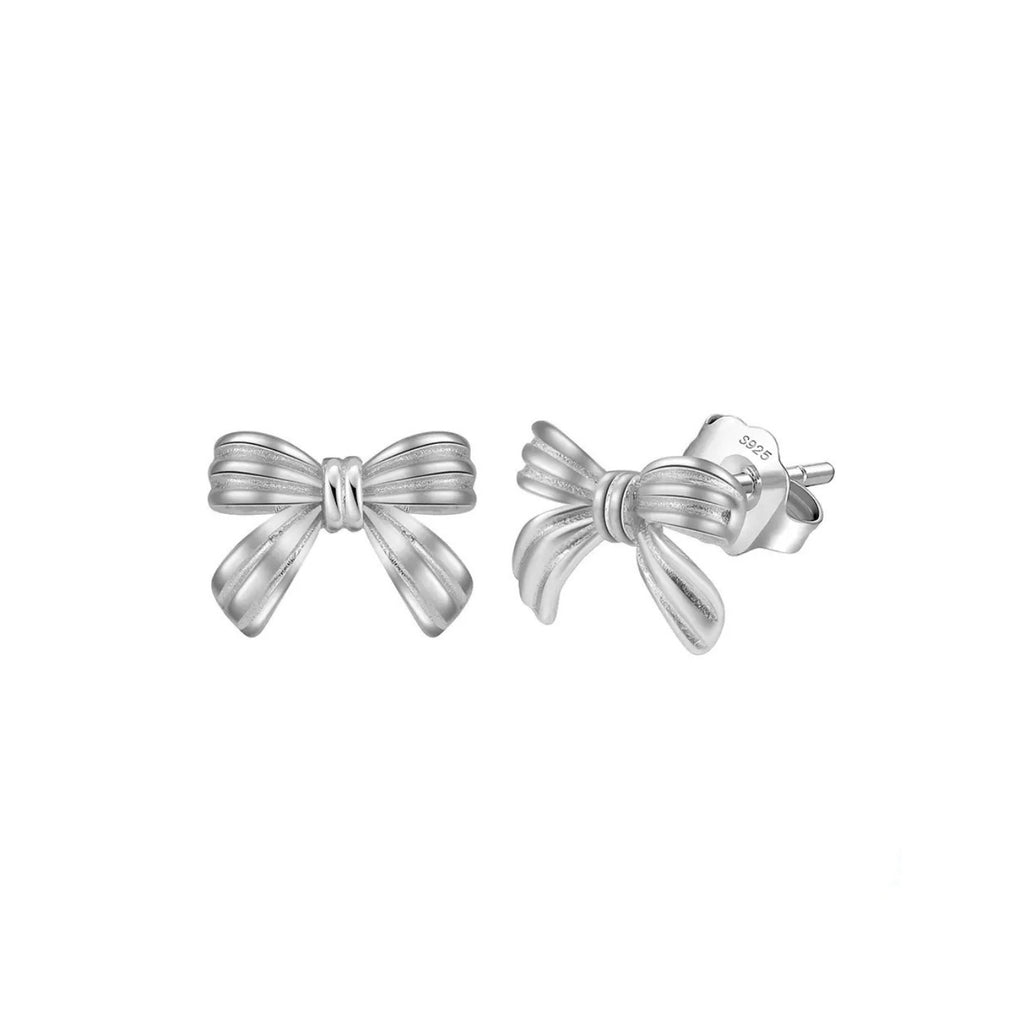 Luna Bow – Gold Vermeil Ribbon Stud Earrings