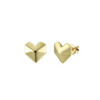 Sculpted Heart Stud Earrings Stud Earrings