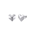 Sculpted Heart Stud Earrings Stud Earrings