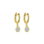 Teardrop Huggie Hoop Earrings Hoop Earrings