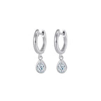 Teardrop Huggie Hoop Earrings Hoop Earrings