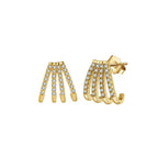 Radiant Fan Curve Earrings Stud Earrings