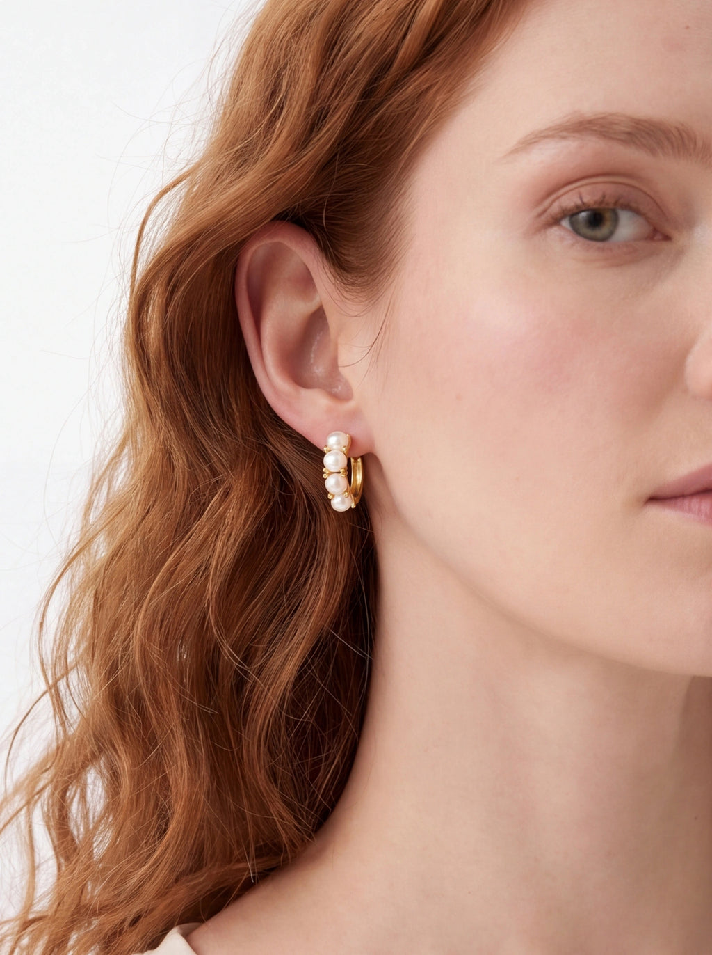 Pearl & Spark Huggie Earrings