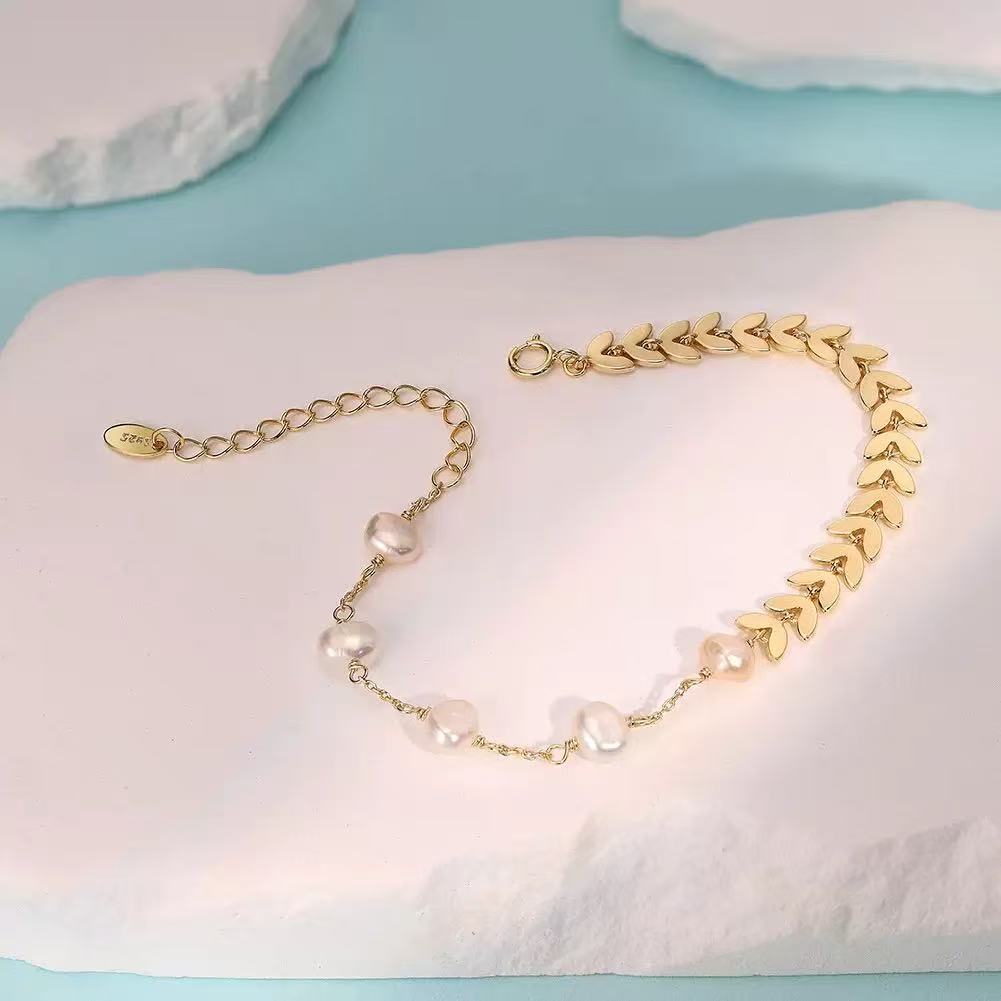 Laurel Grace Floral Pearl Layered Bracelet product photo by Starlight