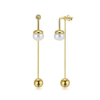Pearl Threader Drop Earrings Threader Earrings