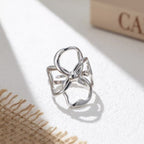Floral Loop Adjustable Ring Multi-Stone Rings