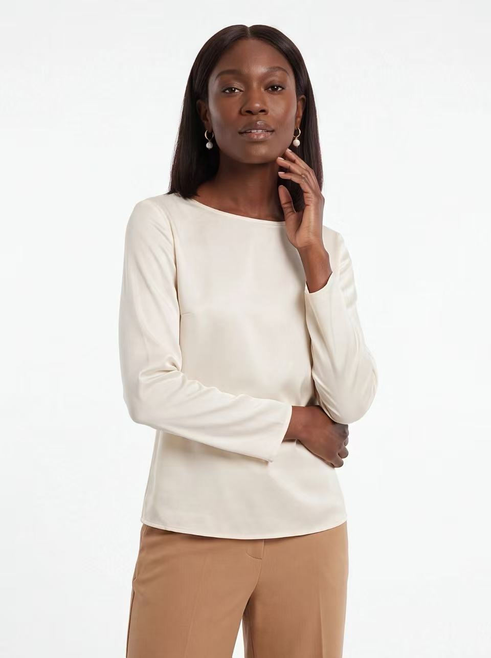 Lumi Pearl Drop – Gold Vermeil Hoop Earrings